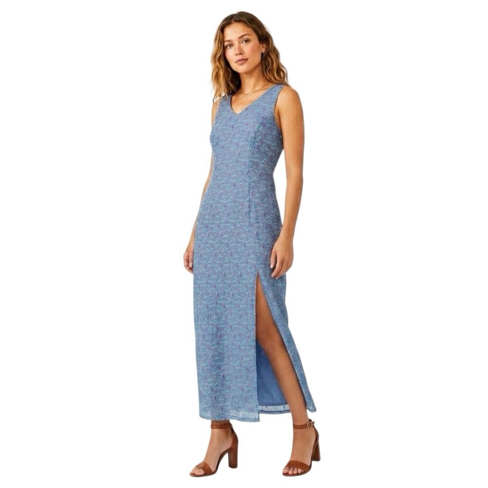 Benpin Maxi dress Sleeveless Slit international Boutique Summer Floral One Size
